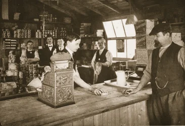 Die Kantine, Lofthouse Park, Illustration aus Deutsche Gefangene in Großbritannien